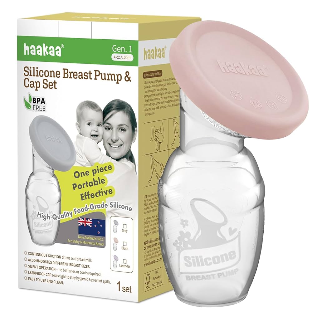 Haakaa Gen.1 silicone breast pump with cap - 100ml