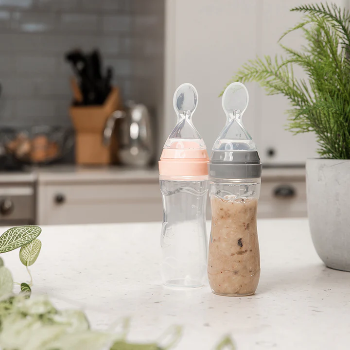 Haakaa Silicone Baby Food Dispensing Spoon - 120ml Grey