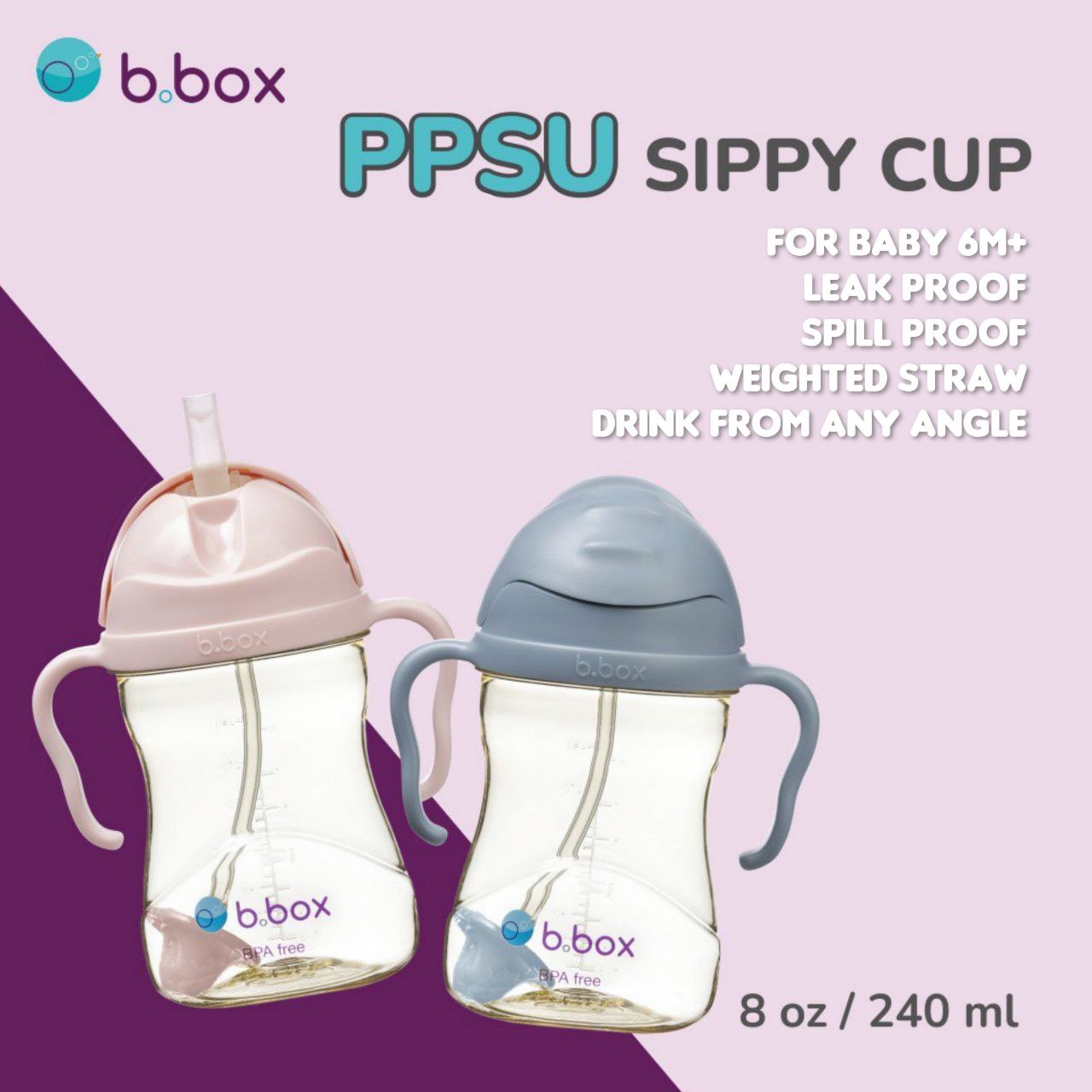 Bbox PPSU Deluxe Sippy Cup - Blush